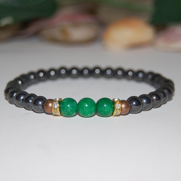 Magnetic Bracelet,Magnetic and Gemstone Beads,Healthy Bracelet - Picture 2 of 3